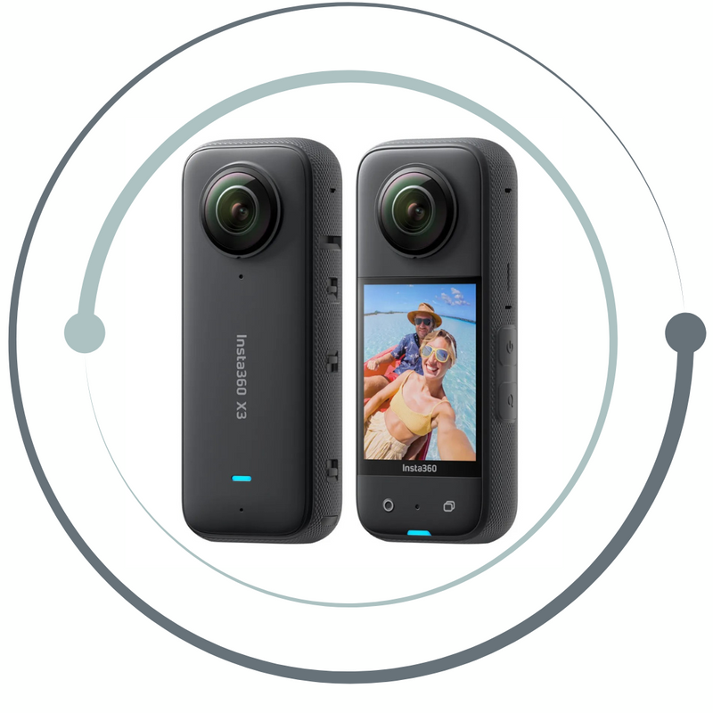 Câmera Insta360 One X3 - À prova d'água, 72 MP, Resolução em 5.7K